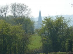 vue sur le clocher de Amettes